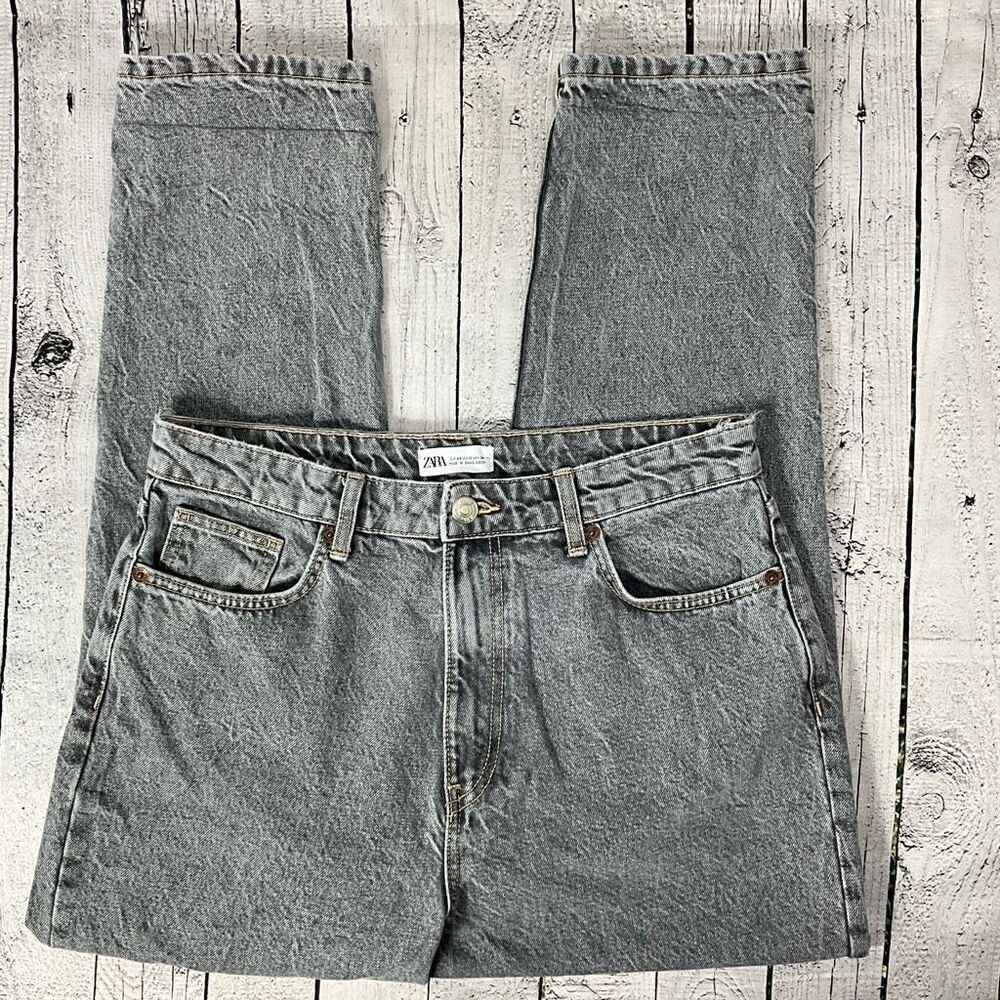 ZARA Gray Tapered Leg Jeans